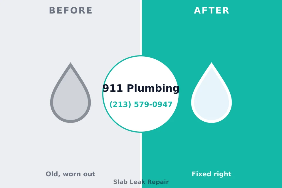 Before and after: plumbing repair Long Beach, IN
